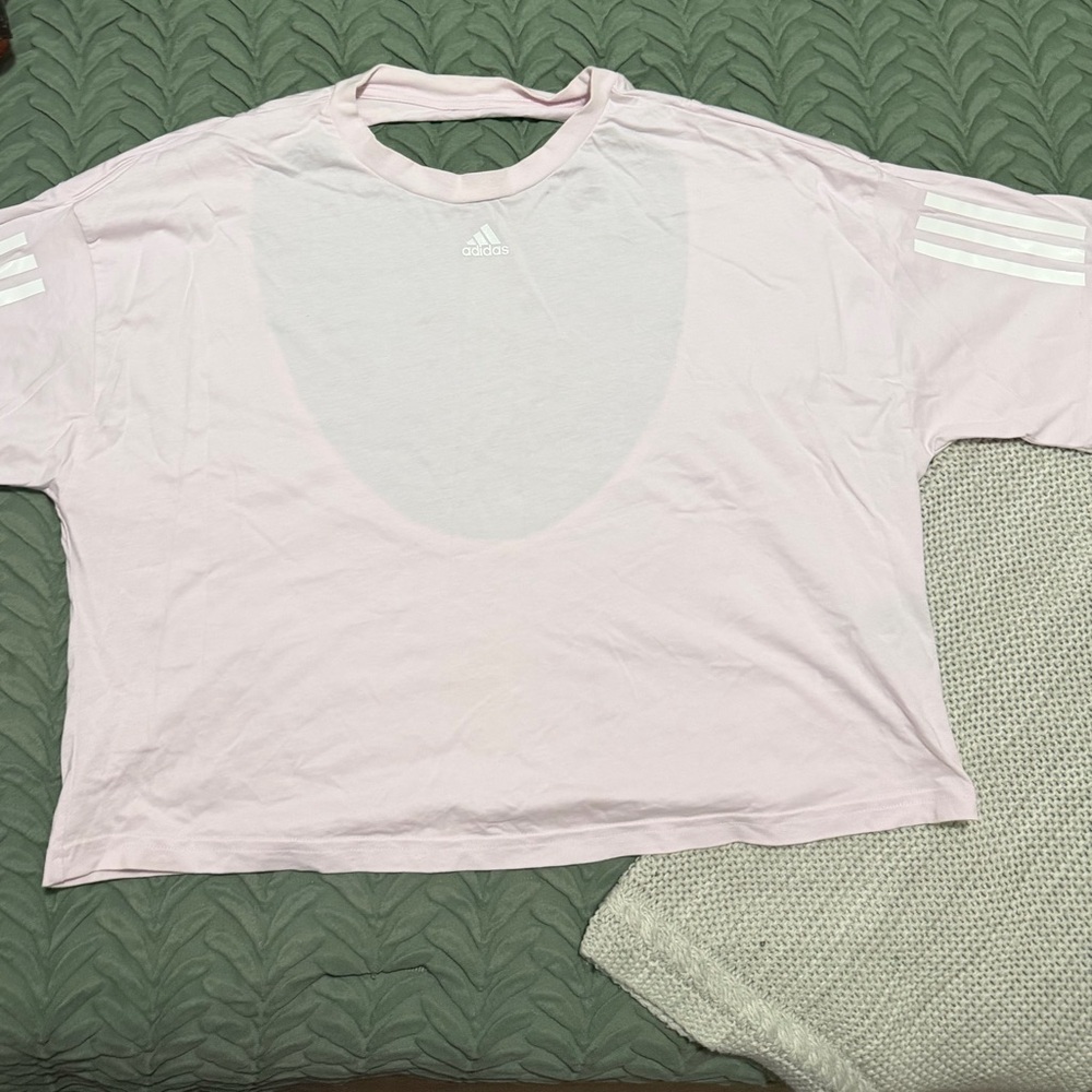 Adidas Women's Light Pink Short Sleeve Tee